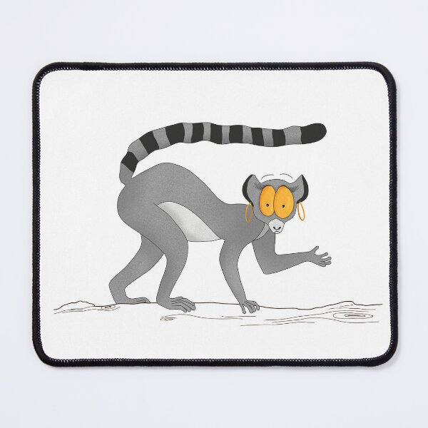 Item preview, Lemur Maki Catta with Creoles - Humorous Illustration designed and sold by Ajova-.
