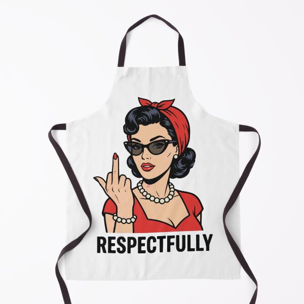 Item preview, Retro Pop Art Woman Middle Finger - Respectfully Funny Sarcastic Quote designed and sold by raedattia.