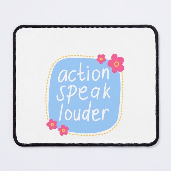 Item preview, Action Speak Louder Motivational Quote Go Getter designed and sold by RetroMini2026.