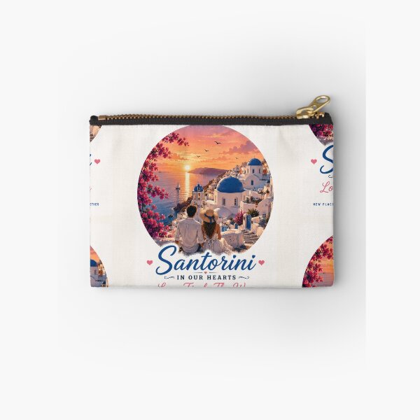 Item preview, Santorini In Our Hearts Love Finds The Way designed and sold by BagFactoryUK.