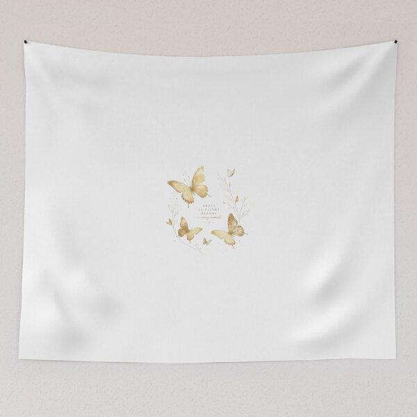Item preview, Golden Butterfly Elegance – Grace in Every Moment Floral Illustration designed and sold by Artisan Finds Online.