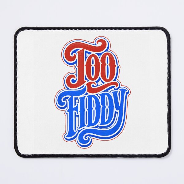 Item preview, Too Fiddy Vintage Script Red Blue Typography Urban Streetwear Design designed and sold by Taniyah Gomes.