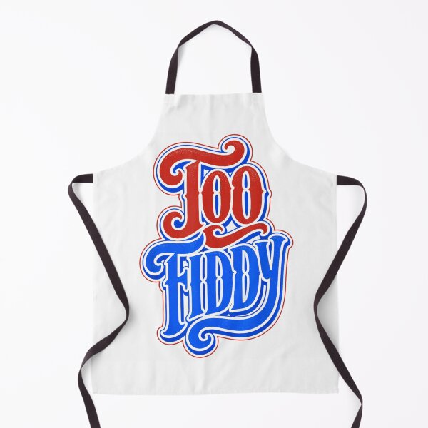 Item preview, Too Fiddy Vintage Script Red Blue Typography Urban Streetwear Design designed and sold by Taniyah Gomes.