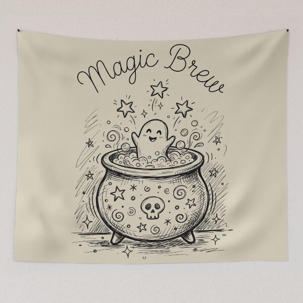 Item preview, Cauldron Bubble - Spooky Cute Ghost designed and sold by bapupa.