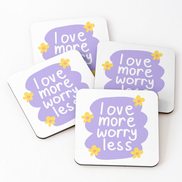 Item preview, I Love More Worry Less Positive Quote Mental Wellness designed and sold by RetroMini2026.