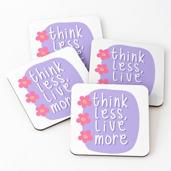 Item preview, Think Less Live More Motivational Quote Mindfulness Living Positive Mindset designed and sold by RetroMini2026.