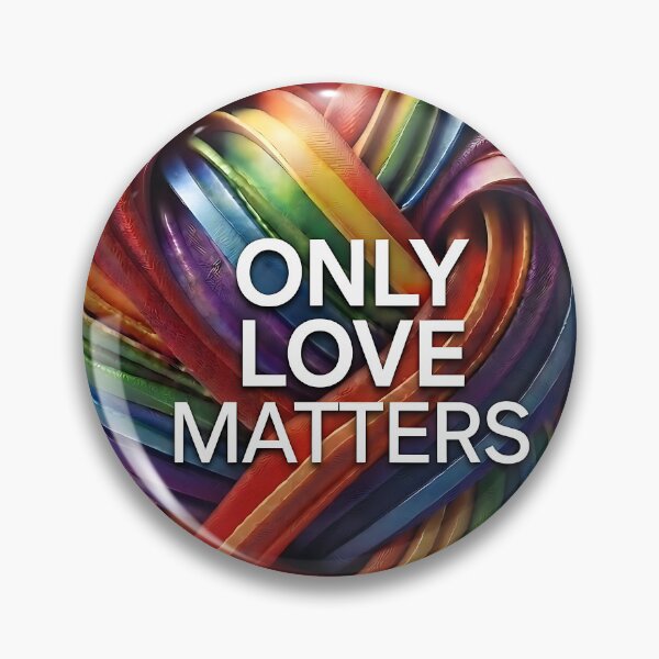 Item preview, Only Love Matters - Rainbow Heart Typography designed and sold by ToxicInkArt.