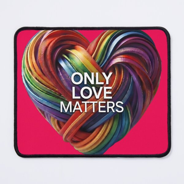 Item preview, Only Love Matters - Rainbow Heart Typography designed and sold by ToxicInkArt.