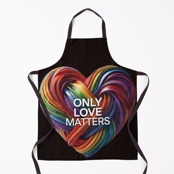 Item preview, Only Love Matters - Rainbow Heart Typography designed and sold by ToxicInkArt.