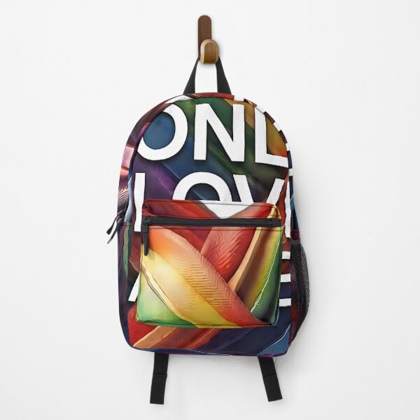 Item preview, Only Love Matters - Rainbow Heart Typography designed and sold by ToxicInkArt.