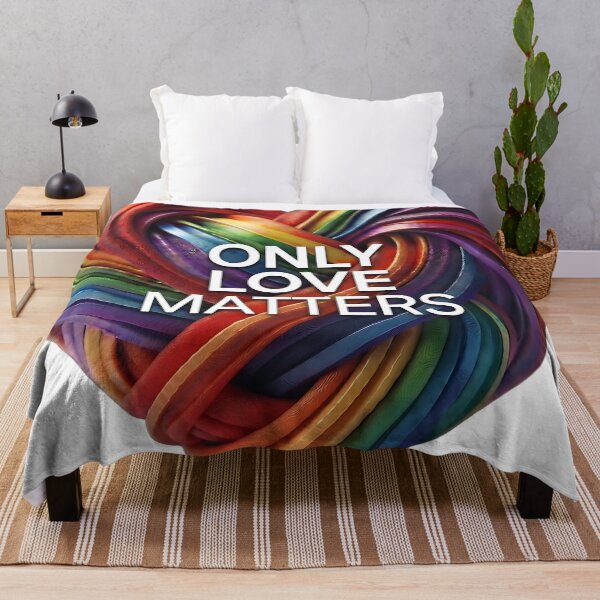 Item preview, Only Love Matters - Rainbow Heart Typography designed and sold by ToxicInkArt.