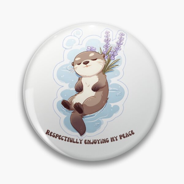 Item preview, Respectfully Enjoying My Peace - Cute Zen Otter designed and sold by StoryVibes.