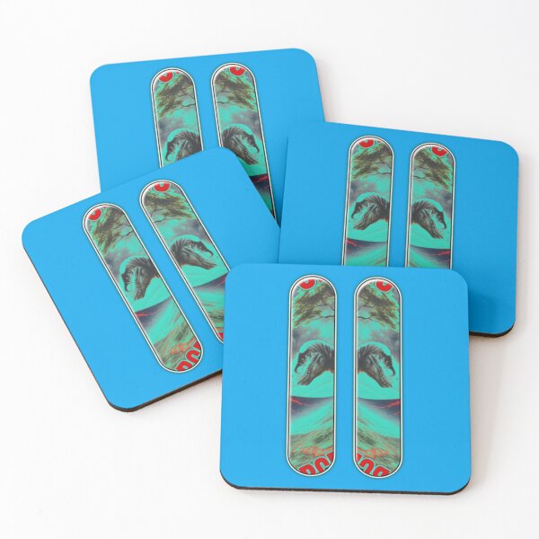 Item preview, Dino Skate Deck Textured Cyber Grunge Art designed and sold by DrawMotion.