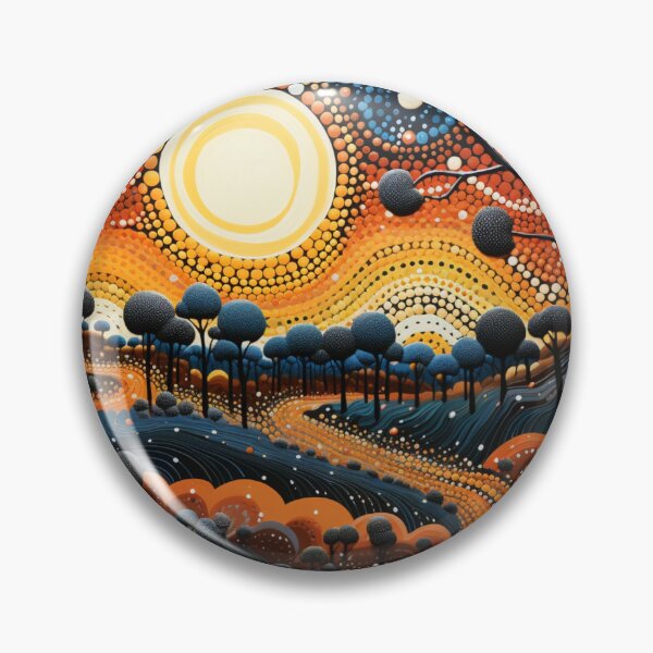 Item preview, Aboriginal Inspired Dot Art - Warm Evening in Litchfield designed and sold by GrinGalore.
