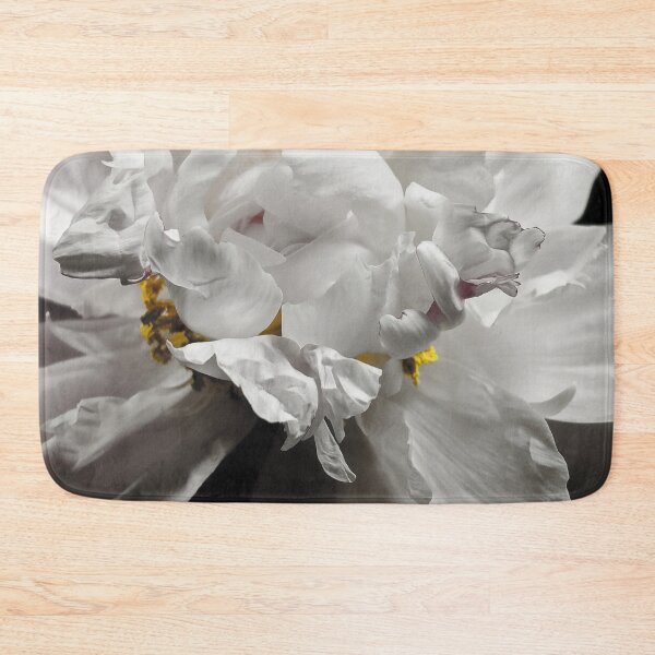 Item preview, Elegant White Peony Flower Macro on Black Background designed and sold by Apex_Visuals.