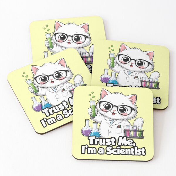 Item preview, Trust Me I'm a Scientist – Funny Kawaii Cat Scientist Meme | Cute Lab Cat Humor designed and sold by Wennity.