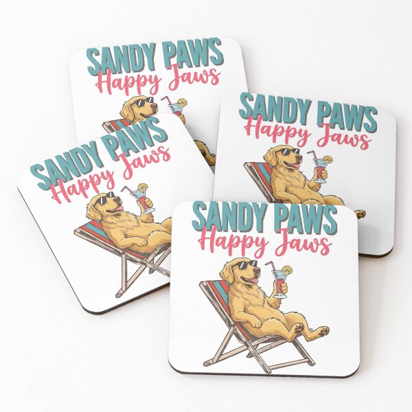 Item preview, Golden Retriever Beach - Sandy Paws Happy Jaws designed and sold by HaydenMillepied.