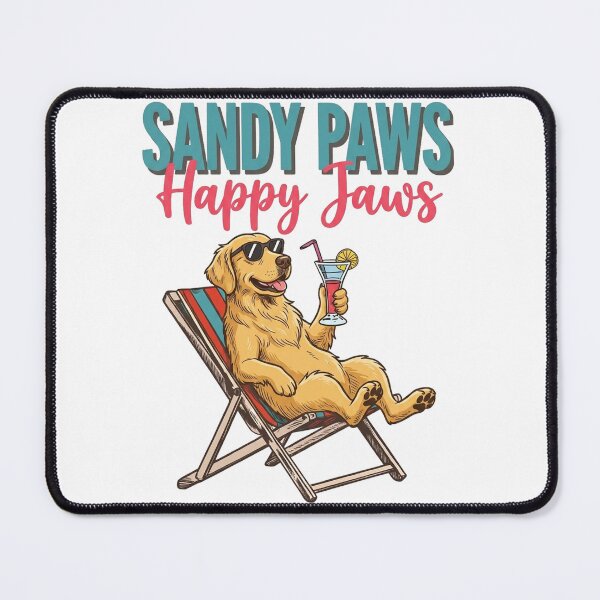 Item preview, Golden Retriever Beach - Sandy Paws Happy Jaws designed and sold by HaydenMillepied.