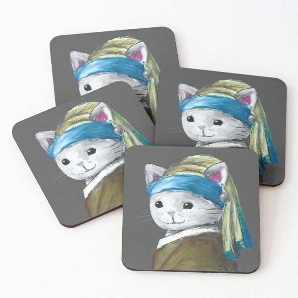 Item preview, Cat with the Pearl Earing (transparent) designed and sold by ansof97Designs.