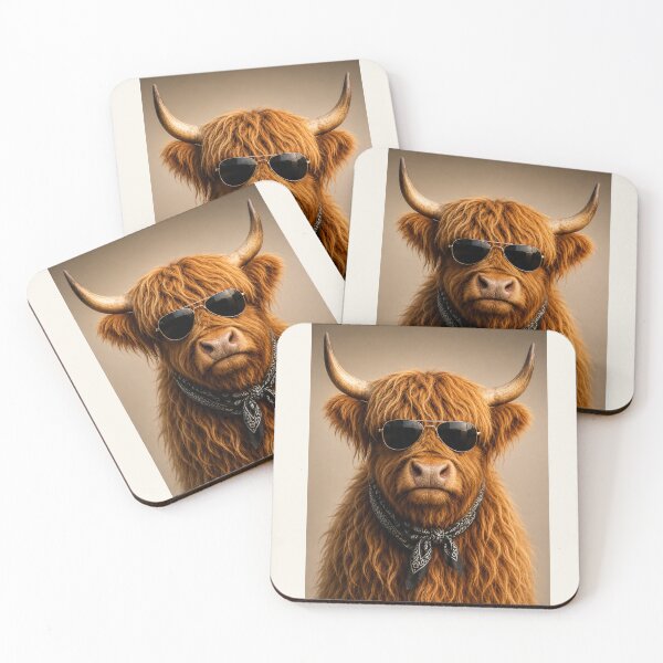 Item preview, Cool Highland Cow With Sunglasses designed and sold by BagFactoryUK.