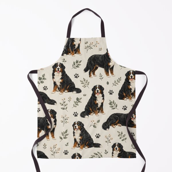 Item preview, Bernese Mountain Dog Watercolor Floral Seamless Pattern designed and sold by blankTeeShirt.