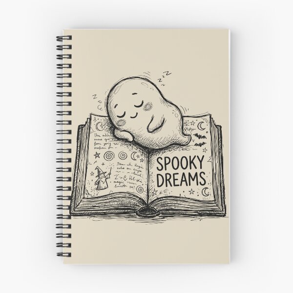 Item preview, Spellbook Nap - Spooky Cute Ghost designed and sold by bapupa.