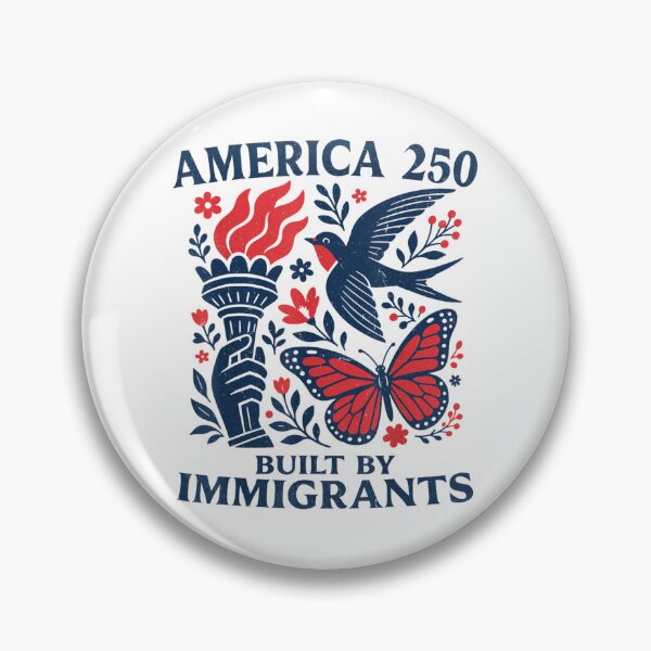 Item preview, America 250 Built By Immigrants Semiquincentennial Freedom Torch Folk designed and sold by LizzyKeiko.