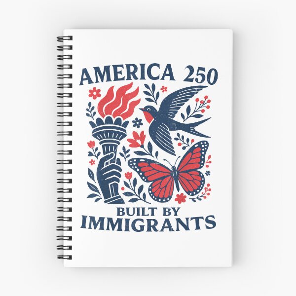 Item preview, America 250 Built By Immigrants Semiquincentennial Freedom Torch Folk designed and sold by LizzyKeiko.