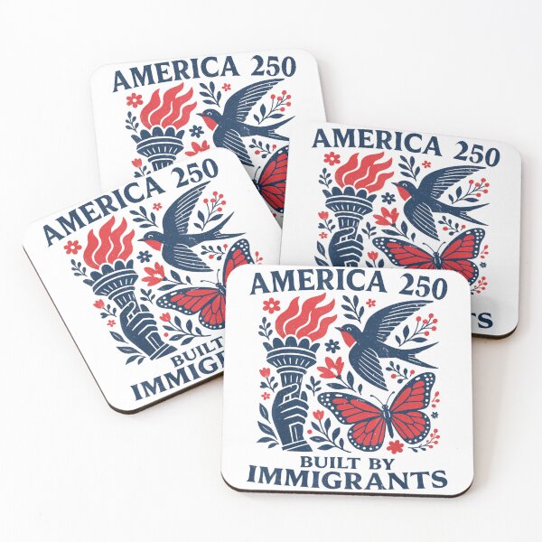 Item preview, America 250 Built By Immigrants Semiquincentennial Freedom Torch Folk designed and sold by LizzyKeiko.