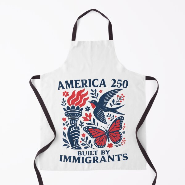 Item preview, America 250 Built By Immigrants Semiquincentennial Freedom Torch Folk designed and sold by LizzyKeiko.