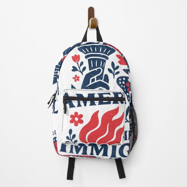 Item preview, America 250 Built By Immigrants Semiquincentennial Freedom Torch Folk designed and sold by LizzyKeiko.
