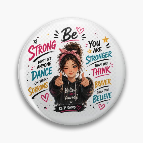 Item preview, Cute Anime Girl Be Strong You Are Stronger Quote designed and sold by HOPPRINTS.