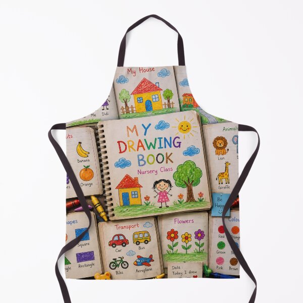 Item preview, Nursery Drawing Book Archive | Colorful Hand Drawn Childhood Art Collage designed and sold by AwesomeDigiShop.