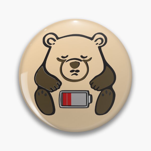 Item preview, Social Battery Bear | Funny Low Energy Introvert Gift designed and sold by AbderraimArt.