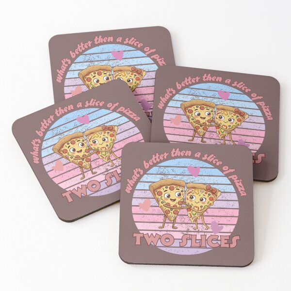 Item preview, What's Better Than a Slice of Pizza? Two Slices! Illustration designed and sold by Bluebird Crafted Tee.