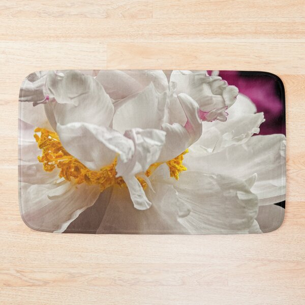 Item preview, Elegant White Peony Flower Close-Up on Black Background designed and sold by Apex_Visuals.