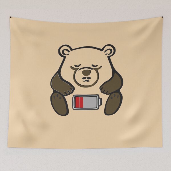 Item preview, Social Battery Bear | Funny Low Energy Introvert Gift designed and sold by AbderraimArt.