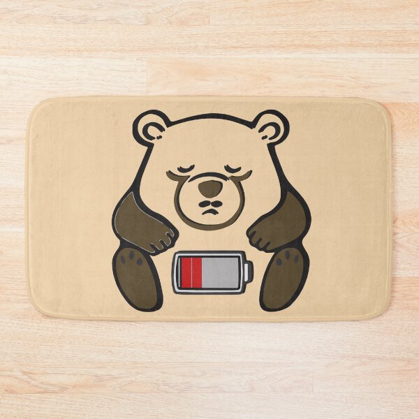 Item preview, Social Battery Bear | Funny Low Energy Introvert Gift designed and sold by AbderraimArt.