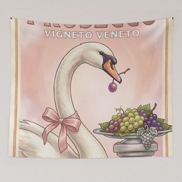 Item preview, Prosecco Swan Veneto Vintage Poster designed and sold by clarencestew.