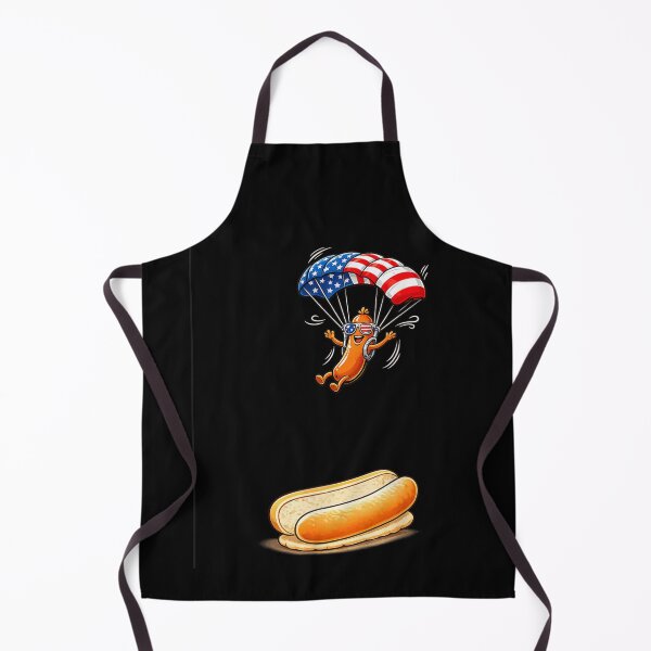 Item preview, Patriotic Hot Dog Skydiving US Flag Parachute Funny 4th July designed and sold by LizzyKeiko.