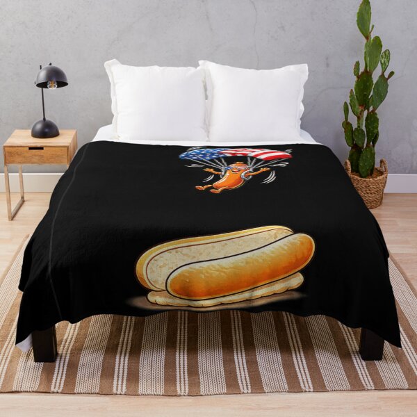 Item preview, Patriotic Hot Dog Skydiving US Flag Parachute Funny 4th July designed and sold by LizzyKeiko.