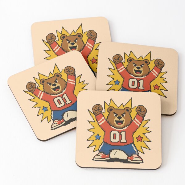 Item preview, Team Chaos Bear Logo | Retro Pixel Sepia Sports Mascot designed and sold by AbderraimArt.