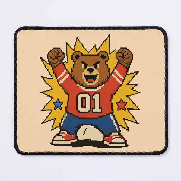 Item preview, Team Chaos Bear Logo | Retro Pixel Sepia Sports Mascot designed and sold by AbderraimArt.