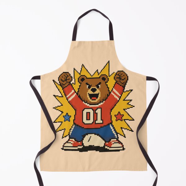 Item preview, Team Chaos Bear Logo | Retro Pixel Sepia Sports Mascot designed and sold by AbderraimArt.