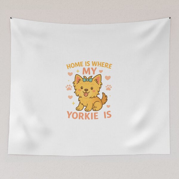 Item preview, Home Is Where My Yorkie Is Cute Yorkshire Terrier Dog Lover Design designed and sold by FurAndFlaireg.