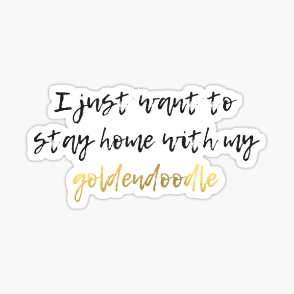 Item preview, I Just Want to Stay Home With My Goldendoodle - Golden Doodle Sticker designed and sold by efdesigns.