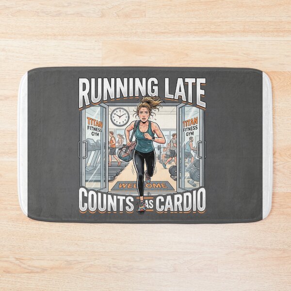 Item preview, Running Late Counts As Cardio Funny T Shirt designed and sold by Home Decor Art.