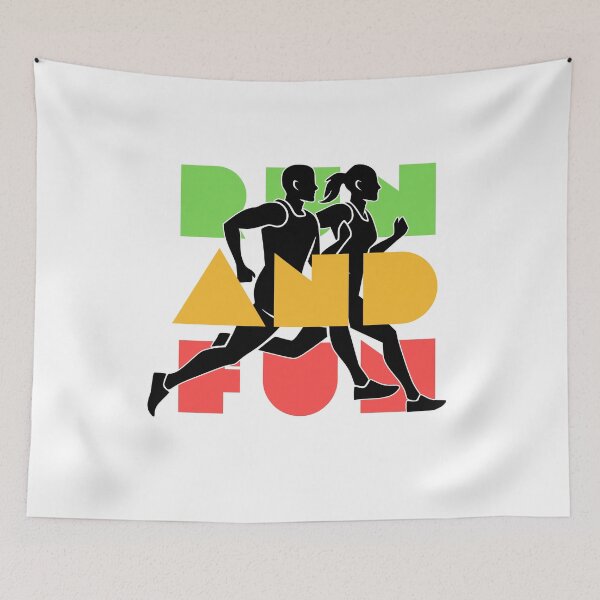 Item preview, Run And Fun Couple Runner T-Shirt Colorful Running Gift Jogging Graphic Tee designed and sold by oonproducts.