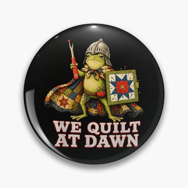 Item preview, Cute Frog Knight We Quilt At Dawn Funny Quilting Lovers Gift designed and sold by MassonCalepon.