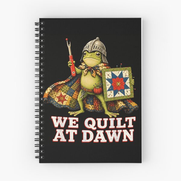 Item preview, Cute Frog Knight We Quilt At Dawn Funny Quilting Lovers Gift designed and sold by MassonCalepon.